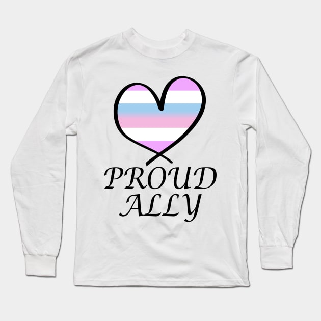 Proud Ally LGBT Gay Pride Month Intersex Flag Long Sleeve T-Shirt by artbypond